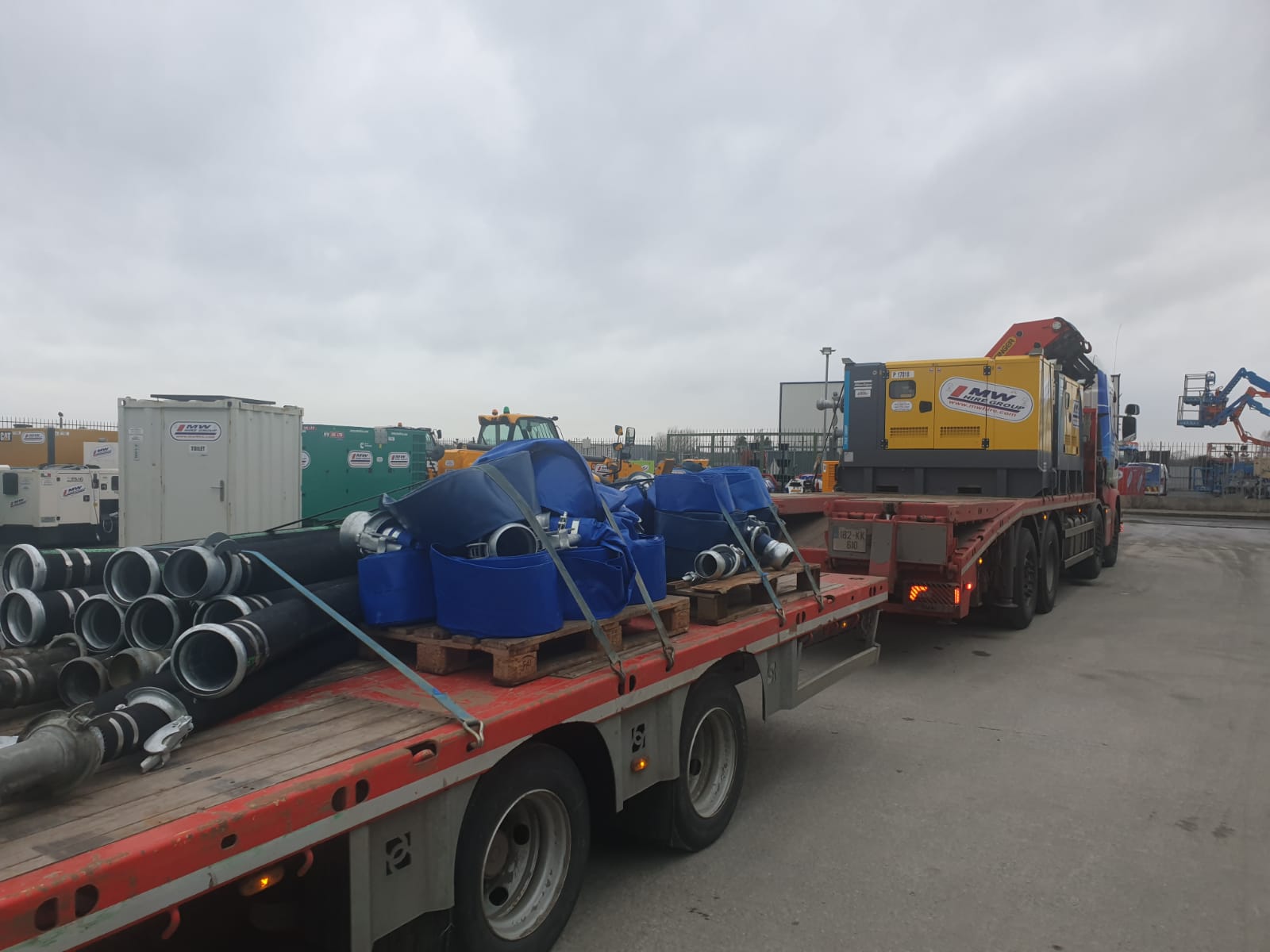 Load of pumps and hosing out on hire